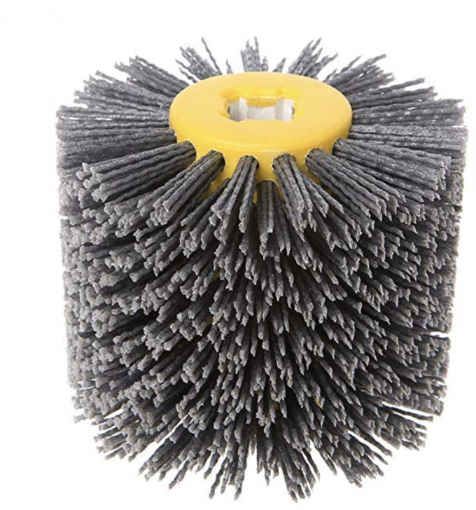 Abrasive Wire Drawing Wheel Drum Burnishing Polishing Brush For Wooden