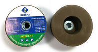 4 Inch Abrasive Green Silicon Carbide Grinding Stone With 5/8-11 Thread For Granite 4X2X5/8-11,60 Grit