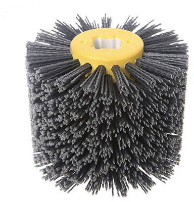 Abrasive Wire Drawing Wheel Drum Burnishing Polishing Brush For Wooden Furniture Floor Polishing 120X100mm 80 Grit