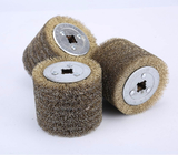 120mm Copper Plated Steel Wire Brush Wheel Drawing Wheel For Metal Surface Polishing Grinding Removing Rust