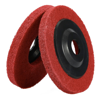 100*11*16mm A/O Non Woven Polishing Wheel Disc Finishing Metal Polishing / Buffing