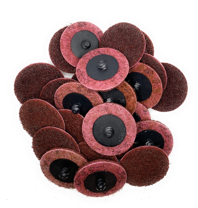 SIGNI Abrasive  Non Woven Nylon Surface Conditioning Disc R-Type Quick Change Disc (Maroon Medium, 2 Inch